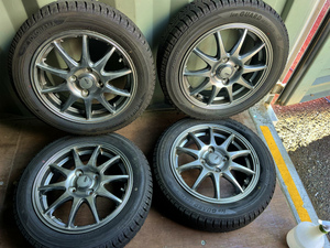 　9.5分山　ヨコハマ　アイスガードIG50　155/65R14 20年製 14×4.5J ＋45 ４穴PCD100 　N-BOX　ムーブ　タントスペーシア　アルト等