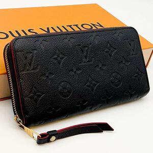 【極美品】ルイヴィトン LOUIS VUITTON モノグラム アンプラント ジッピーウォレット 長財布 マリーヌルージュ ラウンドファスナー