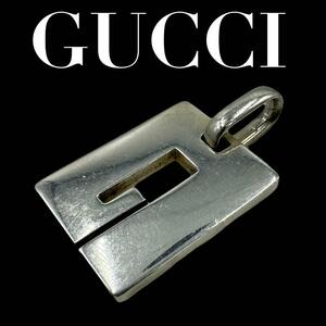 美品　GUCCI グッチ　ネックレス　Gロゴ　トップ　シルバー　925 プレート