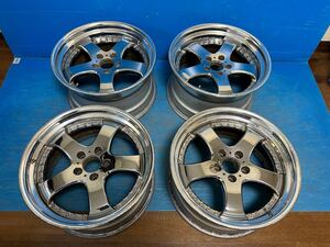 スピードスター SSR AGLE PREMIUM エイグル プレミアム JAPAN 18インチ 18x9.0J +24 10J +37 114.3/5H 中古4本 希少 深リム 3ピース LO/SL