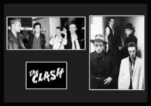 10種類!The Clash/ザ・クラッシュ/ROCK/ロックバンドグループ/証明書付きフレーム/BW/モノクロ/ディスプレイ(2-3W)