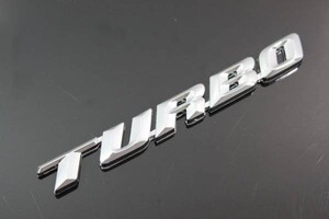 TURBOエンブレムキュービックデザイン/メッキ ターボ パーツ 部品 外装 ステッカー シール トランク エアロ バンパー スポイラー トヨタ