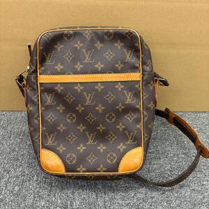 11◎1円スタート◎ LOUIS VUITTON ルイヴィトン ダヌーブMM M45264 モノグラム ショルダーバッグ ブラウン系 キャンバス レディース メンズ