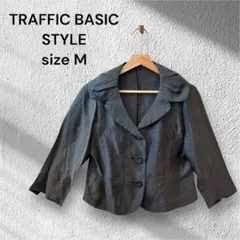 TRAFFIC BASIC STYLE  ジャケット　薄手　長袖　ボーダー　M