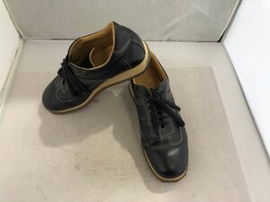 【Santoni】サントーニ　メンズレースアップカジュアルシューズ　ブラック　レザー　サイズ表記なし　実寸25cm　SY02-GZ0