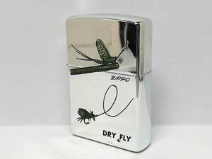 O2411-190【未使用品】ZIPPO/ジッポー　オイルライター　DRY FLY 銀メッキ　97年製