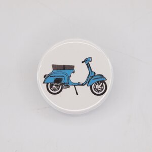 Button badge 25mm Scooter blue 缶バッジ スクーター Vespa Lambretta ベスパ ランブレッタ 50S 100 et3 GTR RALLY PX200E 160GS