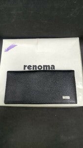 renoma PARIS レノマ ブラック レザー 長財布 未使用品