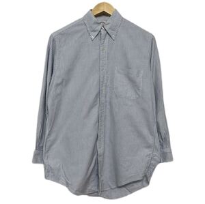 (841) 美品 アメリカ 製 【 BROOKS BROTHERS 】 OXFORD BD SHIRT ストライプ オックスフォード シャツ 14 1/2 ブルックスブラザーズ