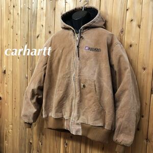 carhartt◇カーハート /メンズ2XL ワークジャケット アクティブジャケット ダック地 ロゴ刺繍 RAYMOND 中綿 ブルゾン アメカジ USA古着