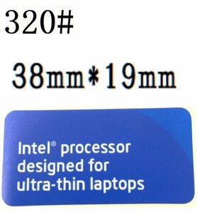 320# 【intel processor】エンブレムシール　■38*19㎜■ 条件付き送料無料