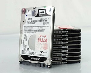 レターパック 10個セット WD WD5000LPLX-08 500GB HDD 2.5インチ/SATA/データ消去 ハードディスク Western digital S061815