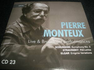 モントゥー ライヴ シューマン 交響曲 3番 ライン ストラヴィンスキー ペトルーシュカ エルガー 変奏曲 エニグマ ボストン交響楽団 紙 美品