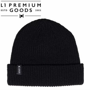 ○23 L1BREACH BEANIE カラー:BLACK ビーニー ニット帽 キャップ スノーボード スノボ スキー