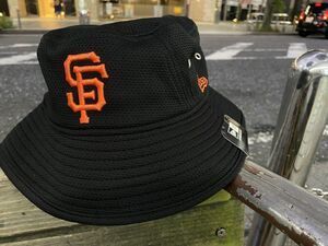 NEWERA ニューエラ USA正規品 SF GIANTS サンフランシスコ ジャイアンツ 黒 バケットハット フリーサイズ 公式アイテム MLB メジャーリーグ