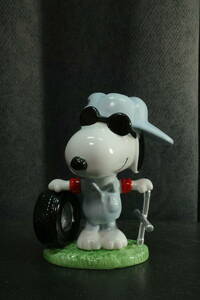 [玩具] PEANUTS SNOOPY スヌーピー 自動車整備士 陶製置物