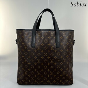 1円【未使用】LOUIS VUITTON モノグラム マカサー デイヴィス M56708 トートバッグ ハンドバッグ ビジネスバッグ ブラック メンズ 保管品