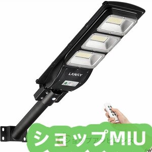 大好評★ソーラー街灯 mAHバッテリー 高ルーメン 15000 人感センサー機能 ソーラーライト屋外 LED 90W 防犯灯 夜間自動点灯