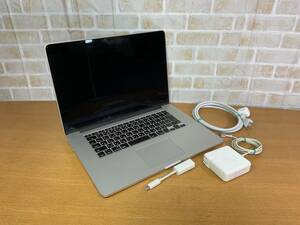 【名古屋発】Apple MacBook Pro (Retina, 15-inch, Mid 2015) A1398 Core i7-4770HQ 16GB(8G×2) 500GB OSなし ゴム・液晶の劣化 キズ