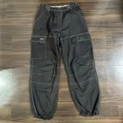 Y2Kbelted polyester cargo pants