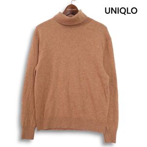 UNIQLO ユニクロ 秋冬 高級 カシミヤ100%♪ タートルネック ニット セーター Sz.L　レディース　K4T01429_9#K