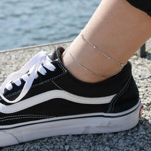 【新品】DAN-1 アンクレット シルバー925 Silver925 anklet ジュエリー ootd code コーデペア 重ね付け SILVER GOLD シルバーアクセ 5/25