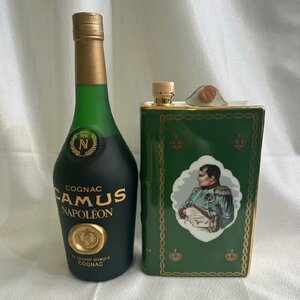 【B2524】【未開栓 古酒】1円～ CAMUS ブランデー 2本おまとめ LA GRANDE MARQUE/ブック 総重量約1182g 箱なし 替え栓あり目立つ汚れなし