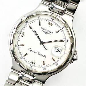 rm) 【ジャンク扱い】 LONGINES ロンジン Conquest コンクエスト 3針 デイト クォーツ腕時計 4024 不動品 中古 USED 腕周り約16cm