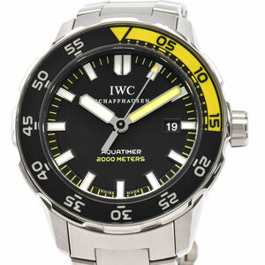 [3年保証] IWC メンズ アクアタイマーオートマティック2000 IW356808 ダイバーズウォッチ デイト ブラック 自動巻き 腕時計 中古 送料無料