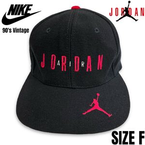 希少■NIKE (ナイキ) AIR JORDAN エア ジョーダン 23 ジャンプマン刺繍 90s 台湾製 キャップ 黒赤 ブラック/ピンク② 古着 ヴィンテージ