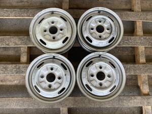 MITSUBISHI 純正 スチールホイール 12インチ 3.50B +38 4H PCD114.3 ハブ径59mm 中古 4本 U41T/U42T ミニキャブ