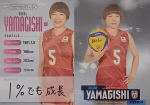 山岸　 ２枚　バレーボール女子日本代表2024 　　個人レギュラーコンプ　　　　　　　　　/ SVリーグ 埼玉上尾メディックス