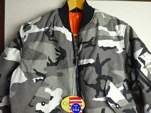 新品未使用品☆CORINTH◆MA-1カモフラージュ柄 JACKET/リバーシブル☆ＵＳＡ製サイズM