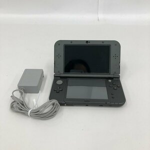 任天堂 New ニンテンドー 3DSLL 本体 RED-001 メタリックブラック 充電器付き 通電○【CKAQ3022】