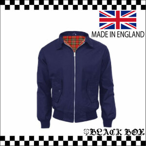 英国製 HARRINGTON JACKET スイングトップ ハリントンジャケット MODS モッズ ジャケット NAVY 紺 イギリス uk gb england イングランド L