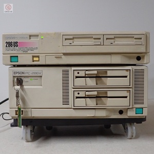 EPSON PC-286V-STD （PC-286VSTD）/PC-286US-STD （PC-286USST） 本体のみ 2台セット PC-9801互換機 セイコーエプソン 通電のみ確認【40