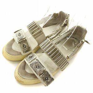 トーガ プルラ TOGA PULLA メタルスニーカーサンダル METAL SNEAKER SANDAL コンフォートサンダル 37 24.0cm シルバーカラー 白 ホワイト T