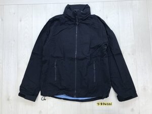 LAND’S END ランズエンド レディース 裏メッシュ ジップ ナイロン ジャケット フード収納 小さいサイズ XS 紺