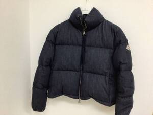 ★ 美品 ★ MONCLER モンクレール RIMAC リマック デニム ダウンジャケット レディース サイズ0 ネイビー