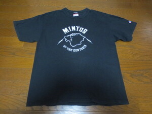 SOPH.NET × Champion　ソフネット×チャンピオン　半袖フロッキープリントティーシャツ MINTOS 黒　M　メキシコ製ボディ