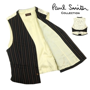 【B2880】【美品】【背面花柄】Paul Smith COLLECTION ポールスミスコレクション ベスト ジレ 