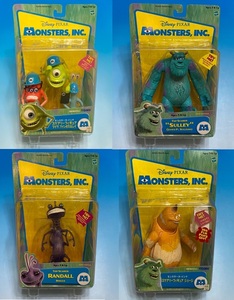 ★残りあと1セット!! ★22年前絶版 トミー/Monsters Inc.Scarelyフィギュア4種セット/サウンド&ライティング機能付★モンスターズインク