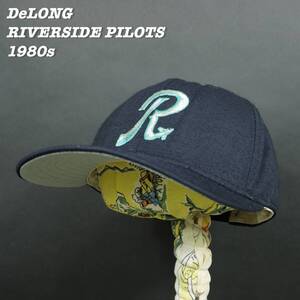 DeLONG RIVERSIDE PILOTS CAP 1980s Vintage デロング リバーサイド パイロッツ マイナーリーグ キャップ 帽子 1980年代 アメリカ製