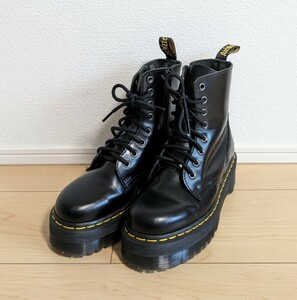 23cm Dr.Martens JADON 8ホールブーツ レースアップブーツ ドクターマーチン レースアップ レザーブーツ Boot ブラック 黒