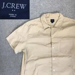 K2085 J.CREW 半袖 ワークシャツ 無地 オーバーサイズ 古着