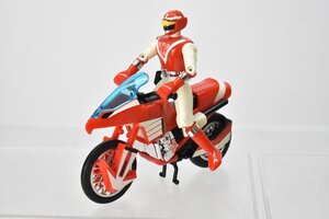 バンダイ 超獣戦隊ライブマン プラデラ モトファルコン レッドファルコン フィギュアセット[BANDAI][バイク][赤][1988][当時物]H