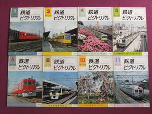 ★A913/【鉄道ピクトリアル8冊セット】/1978年代/防雪対策特集、新鉄道講座、成田空港開港記念、115系1000代直流電車登場　他★