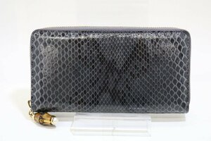 GUCCI パイソンラウンドファスナー長財布 453158 オーダーメイド 未使用品?現状で