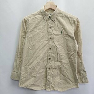 ◇ POLO RALPH LAUREN ポロ ラルフローレン キッズ 長袖 ボタンダウンシャツ サイズ150 ベージュ系 メンズ E