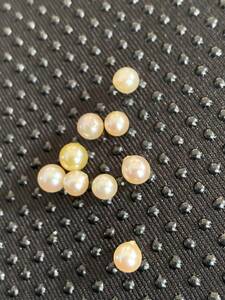 本真珠 白色 約５ｍｍ～６ｍｍ １個玉 ばら売り ピンク色　ゴールド色1個のみ